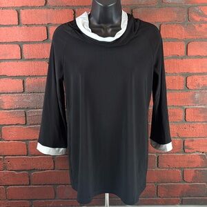 Sympli Womans‎ Size 6 Cowl Neck Long Sleeve Blouse – Elegant Classic